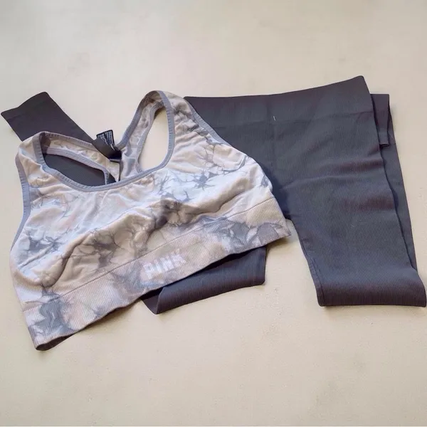 PINK Active Bra (Fits Small) + Tilly’s Ribbed Leggings Set | XS/S - Image 5