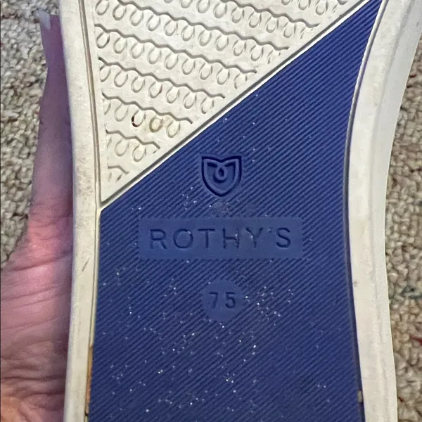 Rothy's Blue and White Slip-On Sneakers - Image 3