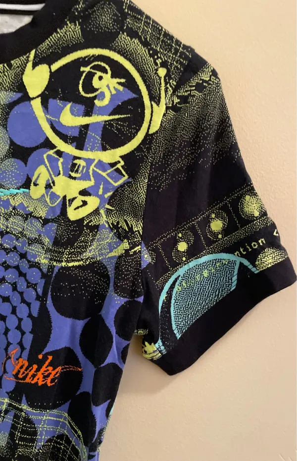 Nike Essential Rave Bodycon S/S Dress Graphic Print Women Medium Large Runs Small - Image 6