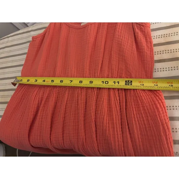 Women's Magaschoni Peach Casual Dress 100% Organic Cotton Sleeveless Midi Size - Image 13
