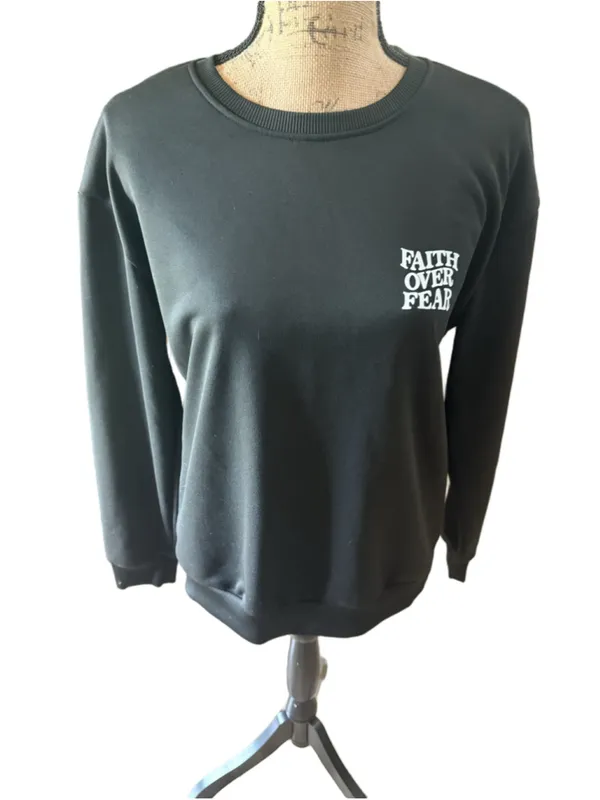 Faith Over Fear Christian Crewneck Sweatshirt - Image 4