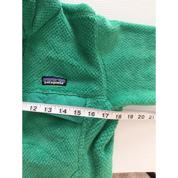 Patagonia Womens Re-Tool Snap-T‎ Fleece Pullover Teal Green 25442 Small - Image 7