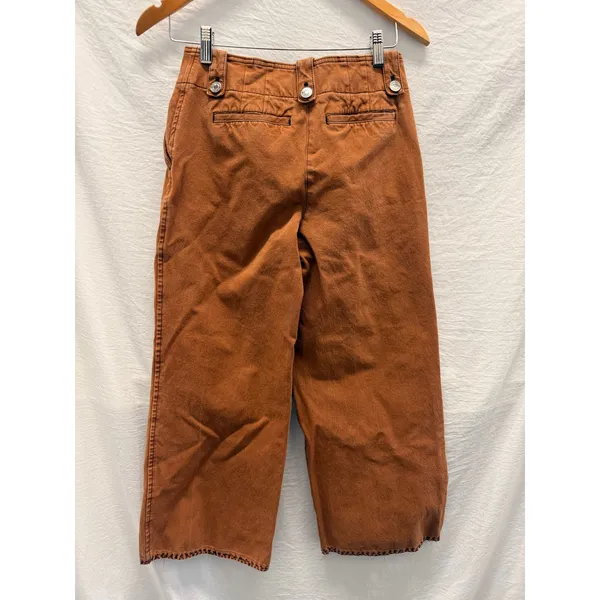 Derek Lam 10 Crosby Burned Orange Cullotte Wide Leg‎ Pants US 4 - Image 2