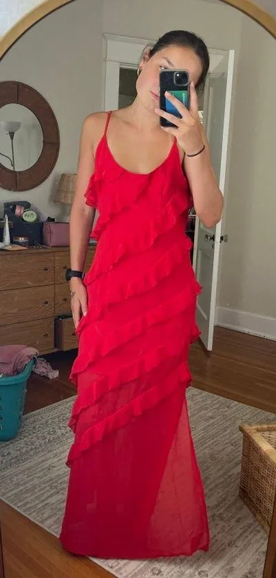 honey plum red dress - Image 2