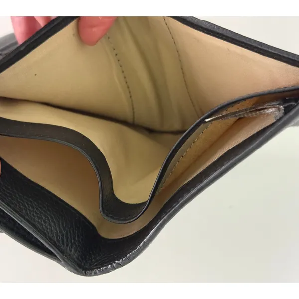 Chloé EUC Small Black and Gold Multi-Compartment Snap Wallet - Image 8
