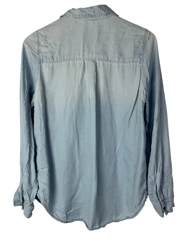 SO Light Blue Chambray‎ Long Sleeve Button Down M - Image 2