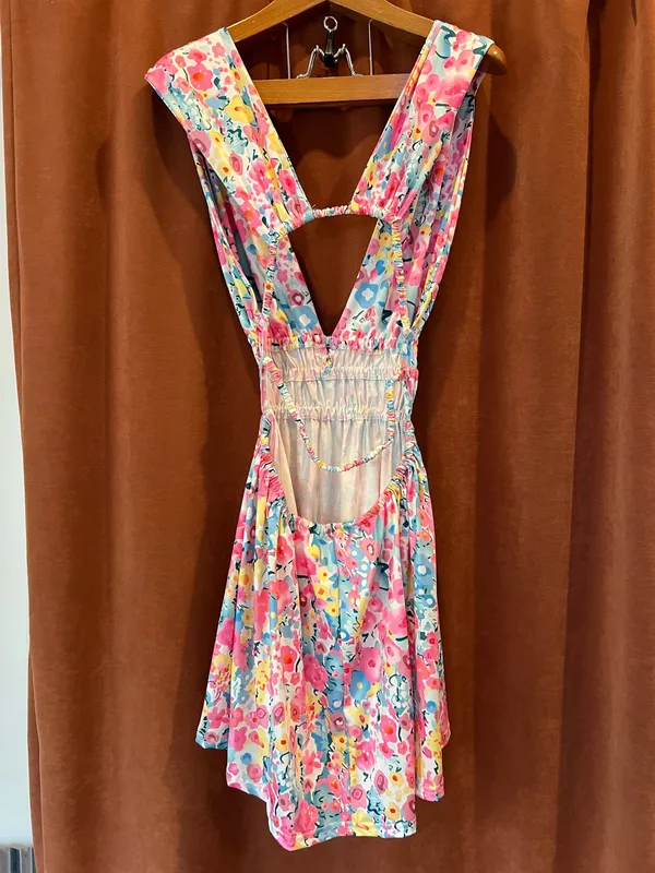Bright Floral Dress/ Swimsuit Cover Up - Image 4