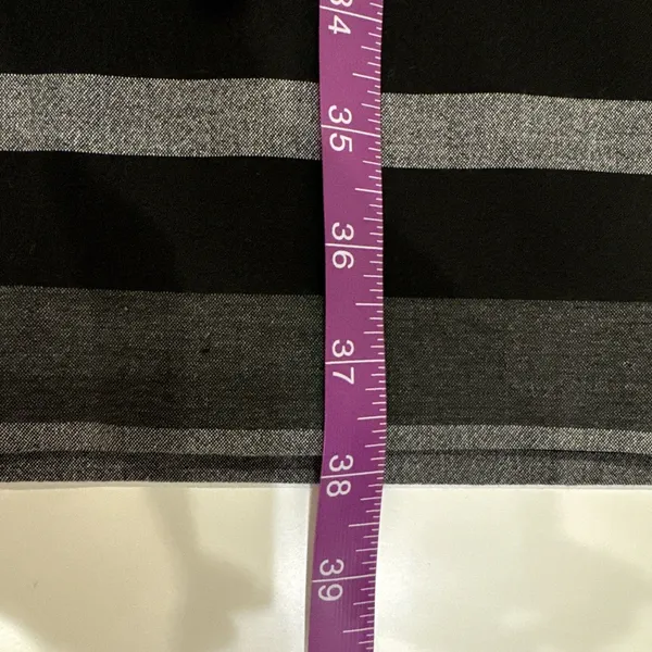 Calvin Klein Sheath Dress 12 Gray Black Stripe Classic Work Office NO BELT - Image 8