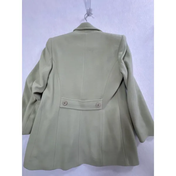 Talbots Sage Green Wool Cashmere Blend Double Breasted Pea Coat Size 4 Italian - Image 5