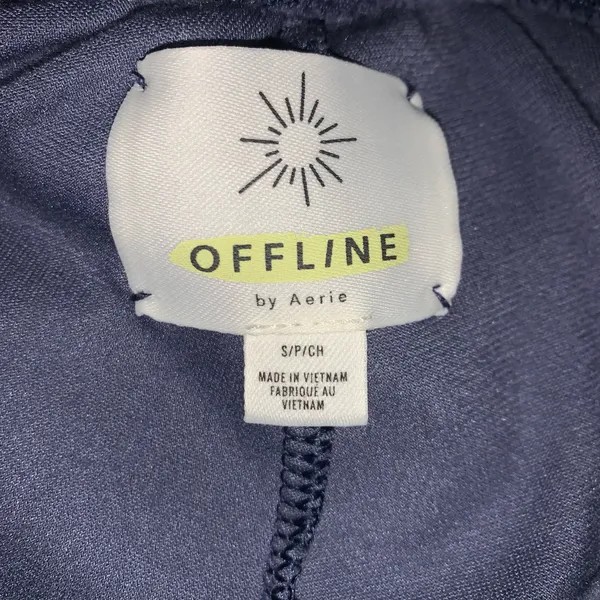 Offline By Aerie Plush Blue Velour Jogger Pants women's Size small - Image 8