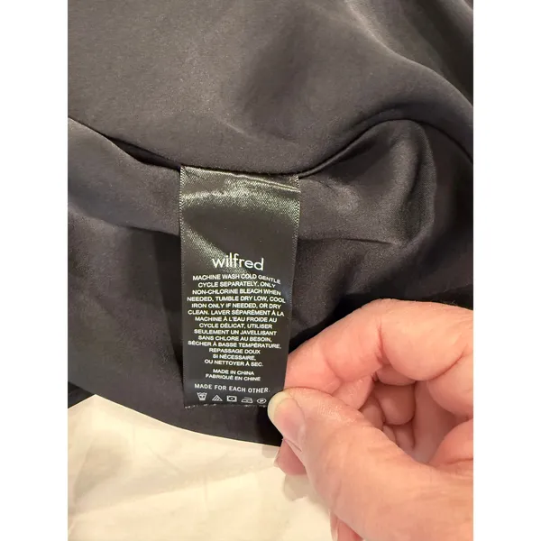Aritzia Wilfred Bellow Cocktail Midi Dress Women's Size 12 Black bodycon - Image 9