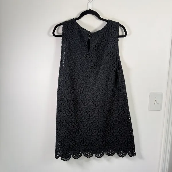Hill House Charlie Black Crochet Lace Scallop Dress‎ Shift Mini Preppy Womens XL - Image 6