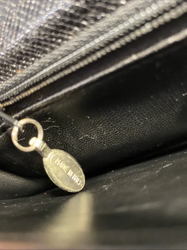 Authentic VALENTINO Black Leather and Nylon Bag - Image 14