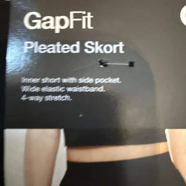GapFit Women's Pleated Skort Size XS Black - Image 6