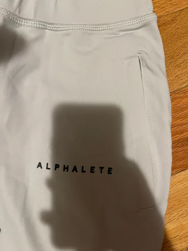 Alphalete Light Grey Joggers Size Small - Image 3