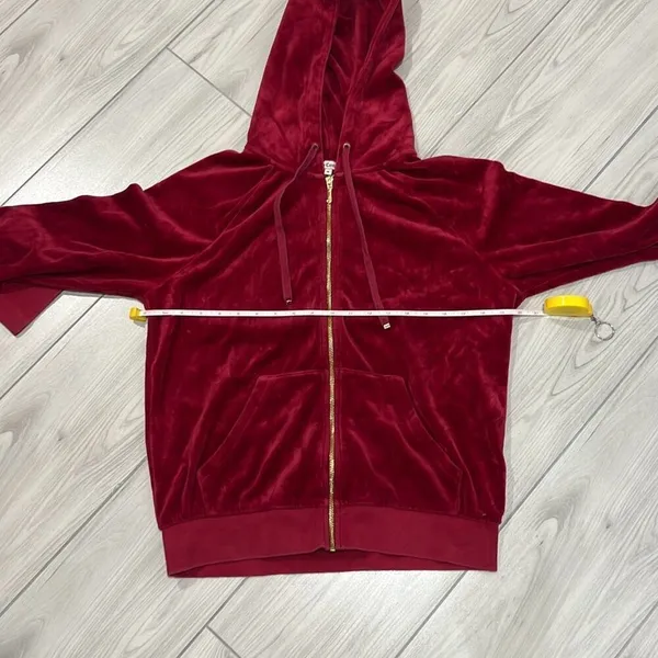 Juicy Couture Vintage Red Zipup‎ Size Medium - Image 4