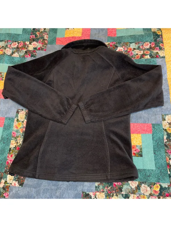 Columbia Women's Medium Black Outdoor Fleece Jacket Cozy Warm Full Zip - Image 3