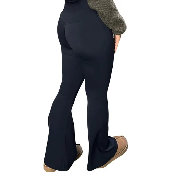 Women's Flared Leggings in Black, Size M​​​ - Image 2