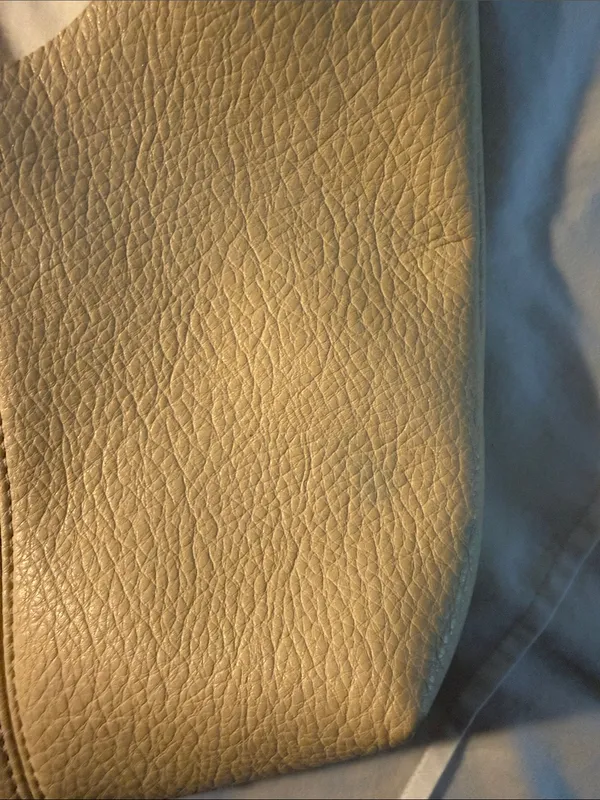 Anthropologie Cream Textured Shoulder Bag with Gold Accent - Image 5