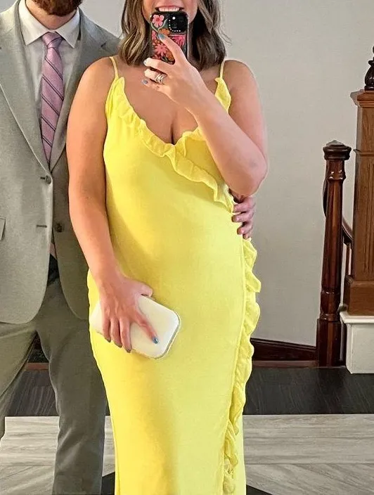 Yellow Ruffle Maxi Dress Beginning Boutique - Image 4