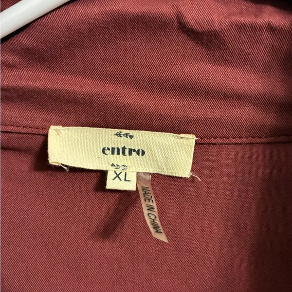 Entro Shirt Jacket Vest in Rust Red XL - Image 3