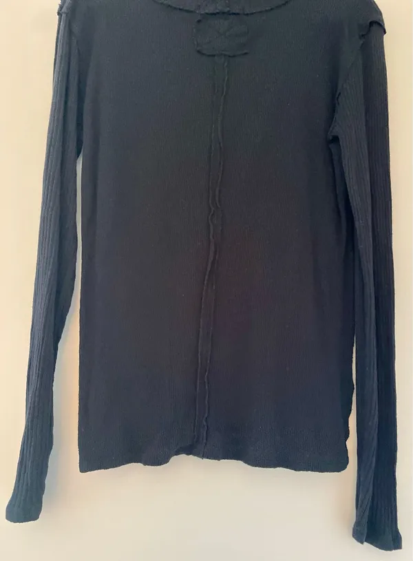 Free People Black Long Sleeve Top Medium Women’s - Image 4