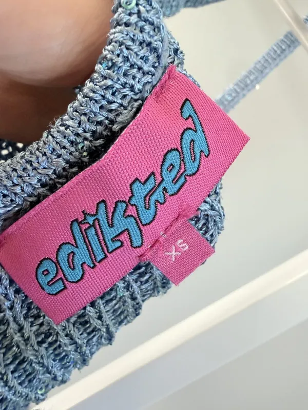 Edikted Knit Cami Blue Size XS - Image 4