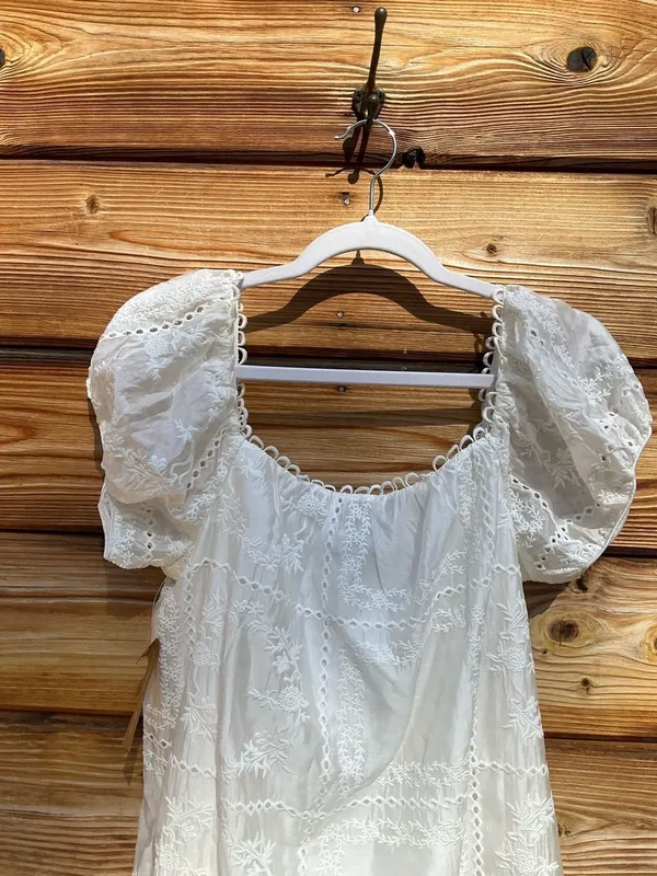 Kourt White Size XS Nya Puff Sleeve Mini Dress Few Moda - Image 8