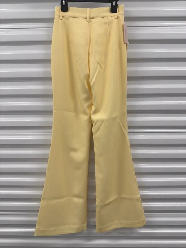 Sau Lee Nicola Crepe Pants Butteryellow Womens Size 4 - Image 4