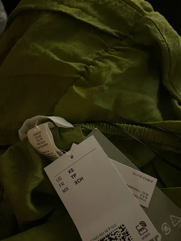 H&M NWT Olive Green Halterneck Dress - Image 2