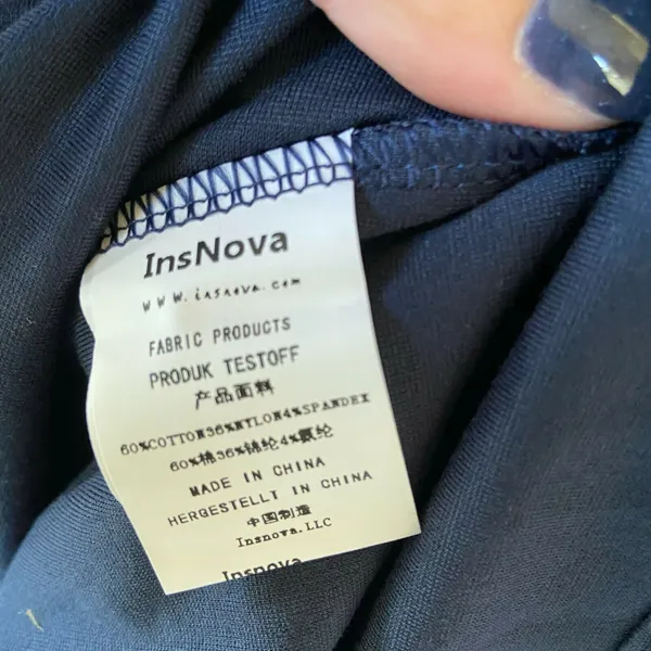 InsNova Womens Dress M‎ Cold Shoulder Navy Blue Cocktail Party Skater Solid NEW - Image 8