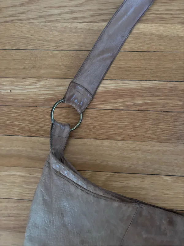 Y2K Old Navy Genuine Leather Large Satchel Purse - Image 3