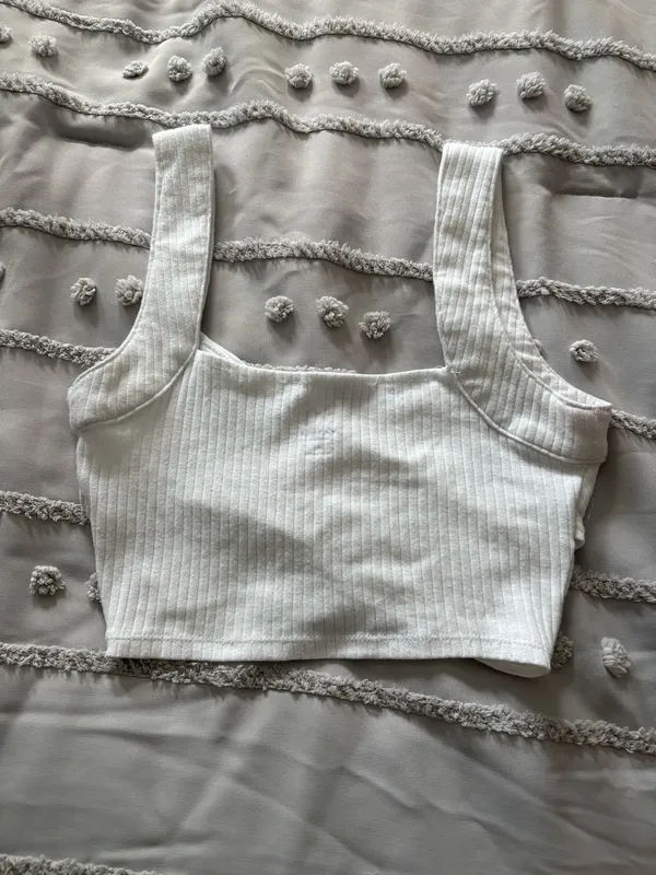 PacSun Crossover Crop Top White - Image 3