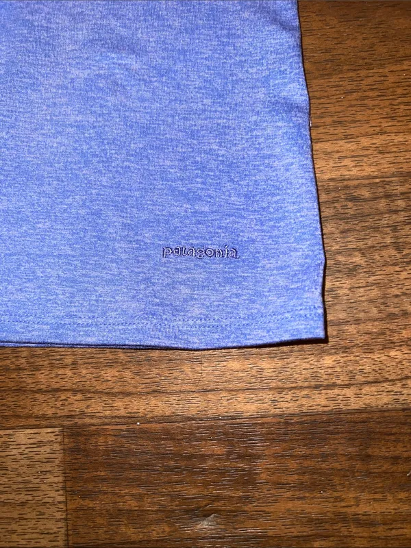 Patagonia Heather Periwinkle Cross-Back Tank Top Large - Image 2