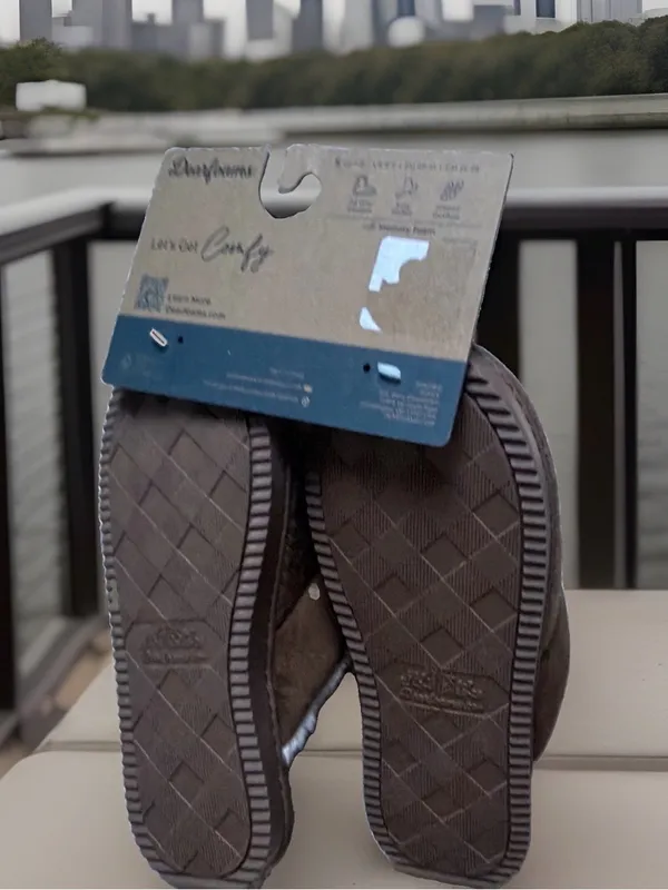 Dearfoams Cozy Comfort Women's Size S (7-8) Microsuede Moc Toe Scuff Slippers - Image 3