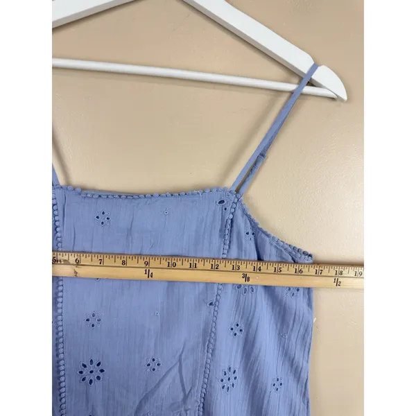 Aerie Blue Eyelet Mini Babydoll Dress Women’s XS Sundress Boho Cottagecore - Image 13