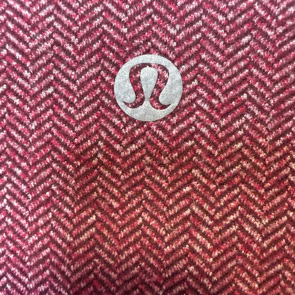 Lululemon Wunder Under High Rise Burgundy Herringbone Leggings Size 8 Activewear - Image 3