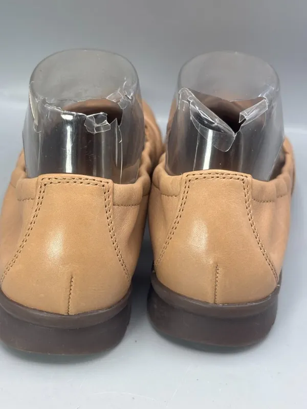 Clarks Jenette Ruby Ballet Flat Womens US 8M Tan Leather All Day Comfort Loafers - Image 4