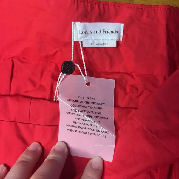 NWT Lovers + Friends Valerie Red Bubble Mini Skirt Size Large Revolve - Image 7