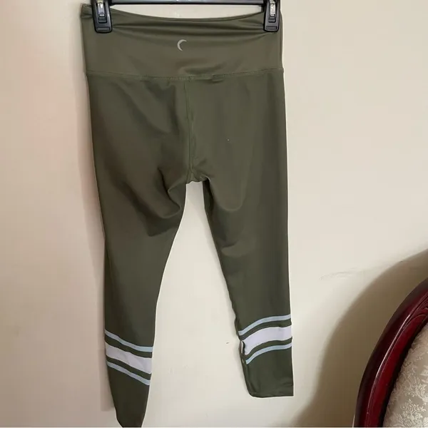 ZYIA Active Army Green Mesh Light N Tight High Rise Leggings Size Small - Image 5