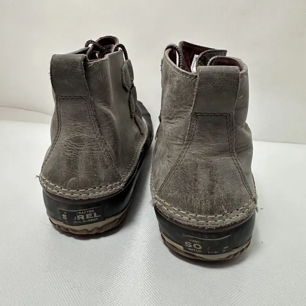 Sorel Out N About Womens 10 Ankle Boots Duck Boot Rubber Waterproof Gray - Image 4
