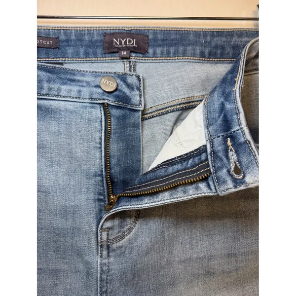NYDJ Barbara Bootcut Jeans Womens 14 Blue Medium Wash Lift Tuck Stretch‎ Denim - Image 6