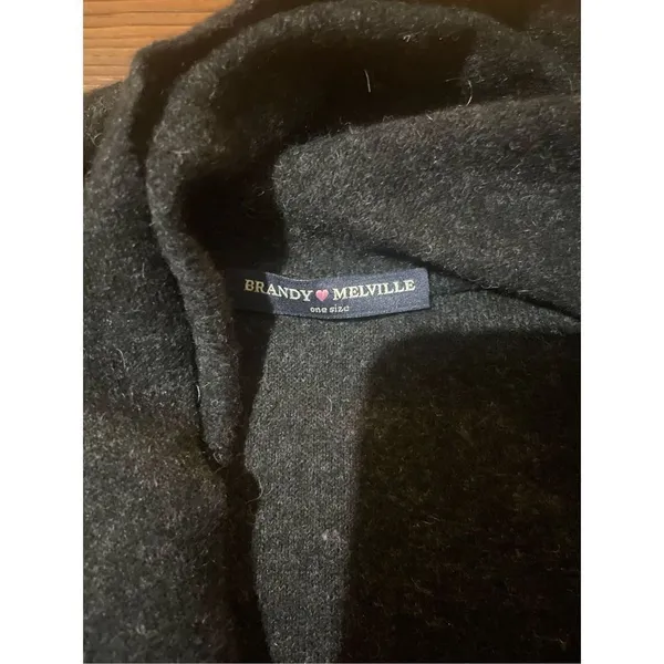 Brandy Melville charcoal gray wool blend open cardigan one size‎ - Image 5