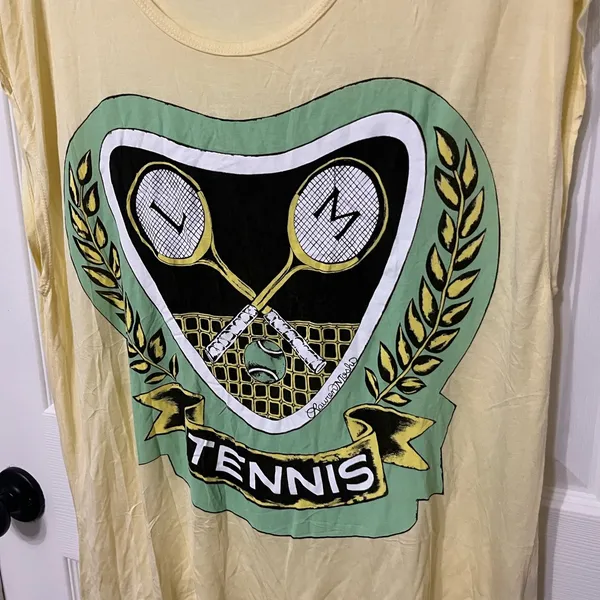 Lauren Moshi tennis Audrey tshirt butter yellow‎ size small - Image 3
