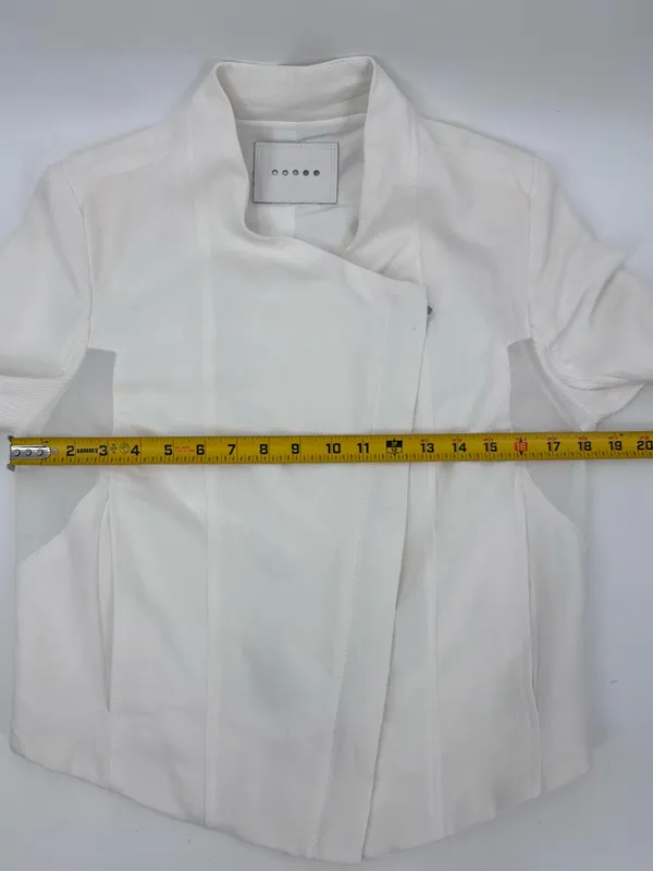 (E)   Blank NYC cream Asymmetrical Zip Moto Jacket - Image 6