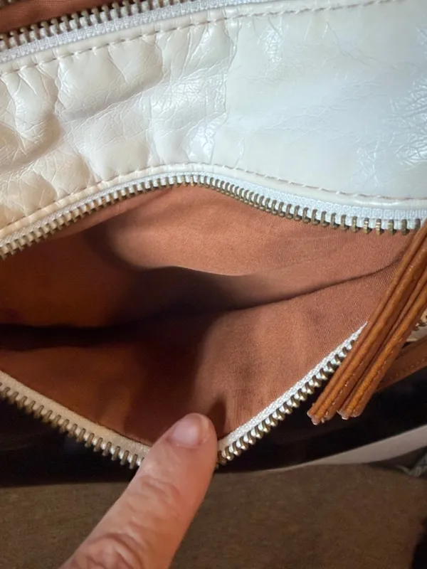 💋💋💋3 for 12$💋💋💋Women's Bueno CreamCrossbody Bag with Brown Tassel Accents - Image 11