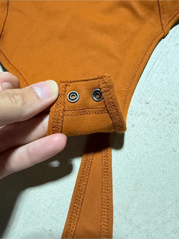 Abercrombie & fitch soft collection Rust Orange One-Piece Bodysuit XXS - Image 3