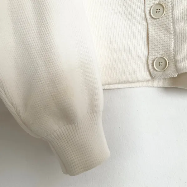 Alo Scholar Cardigan Sweater Ivory L - Image 5