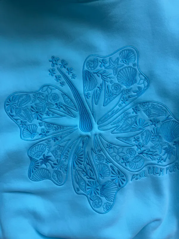 Pink Palm Puff Hoodie - Image 6