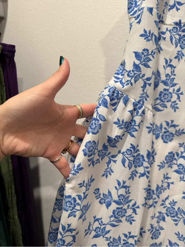 Altar’d State Bayley Blue Floral Midi Dress Size L NWOT - Image 7